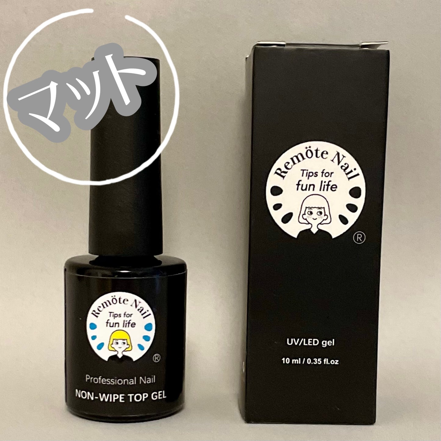 Matte non-wipe top coat gel polish type